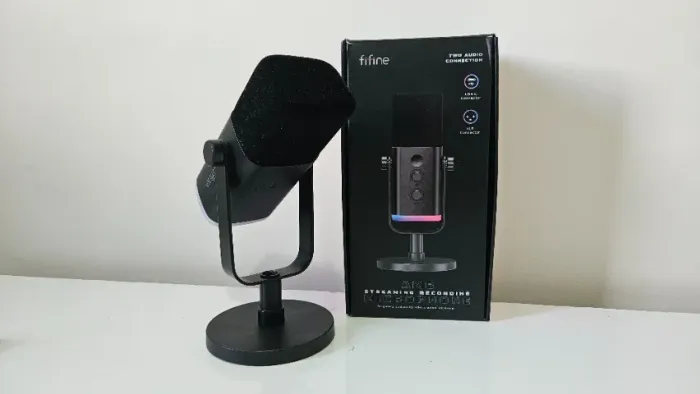 Microfone FIFINE AM8 USB/XLR RGB | Dinâmico | Completo na Caixa