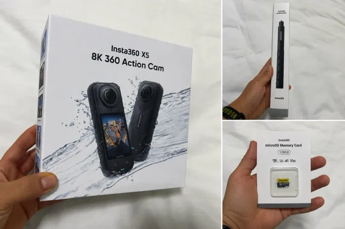 Insta360 X5 8K + Bastão Invisível + Cartão microSD 128GB - NOVA!