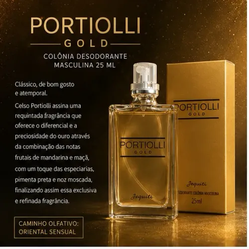Colônia Masculina Portiolli Gold 25 ml