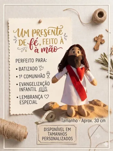 Boneco Jesus em feltro