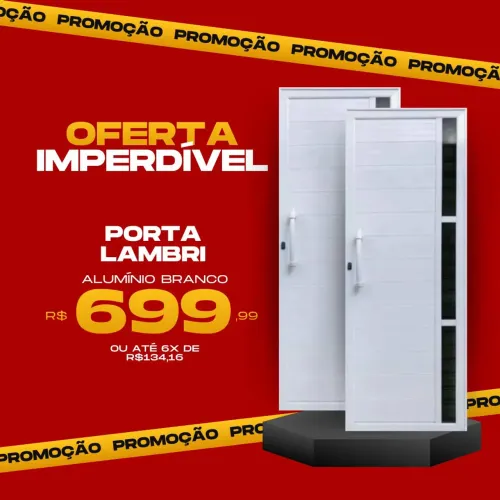 Porta Lambril Alumínio Branco