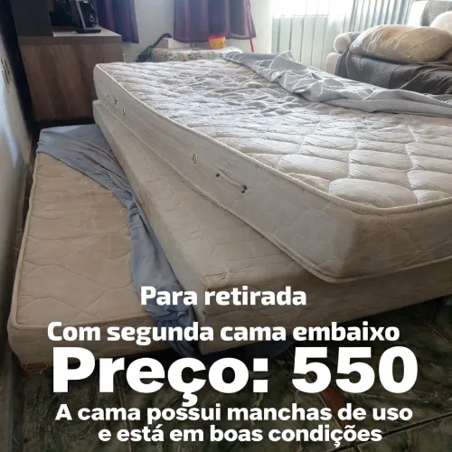 Cama box solteiro com segunda cama embaixo