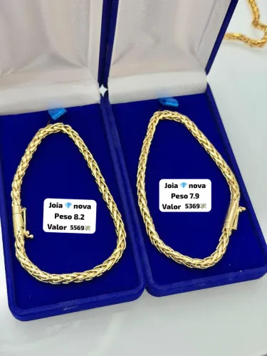 Pulseira de ouro 18k Palmeira | Certificado de garantia | Loja física