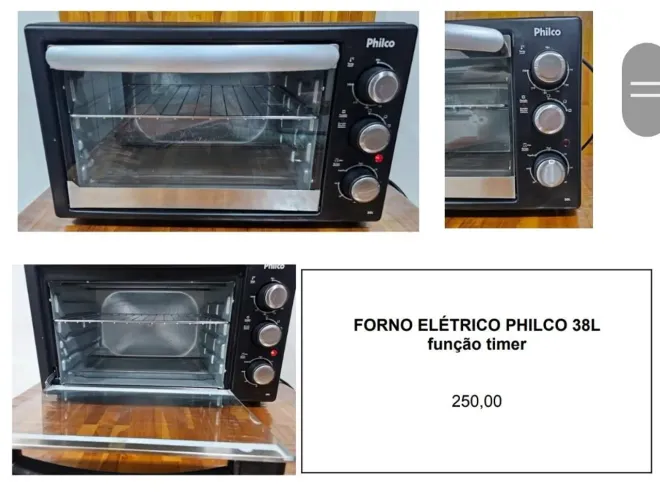 Forno elétrico Philco 38L com função timer