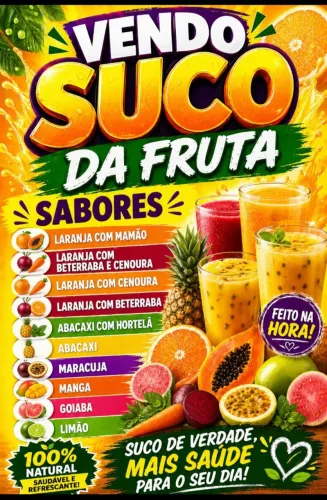 Fábrica de suco da fruta, atacado e varejo, garrafa de 300ml só $:3,00 , faça seus pedidos