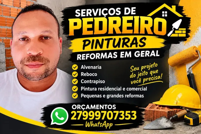 Pedreiro pinturas reformas em geral 