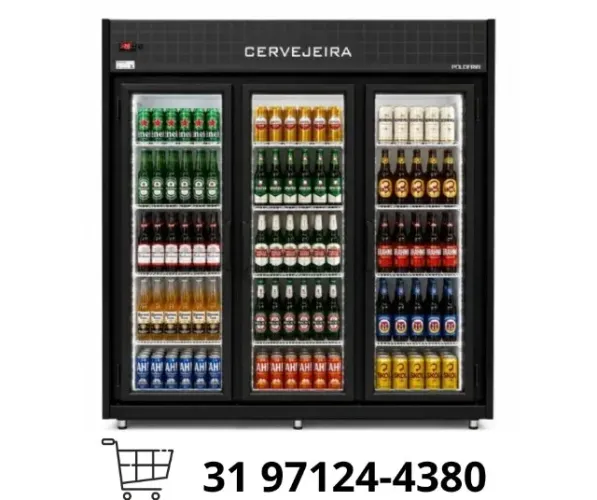 Cervejeira 3 Portas Preta Polo Frio 220V