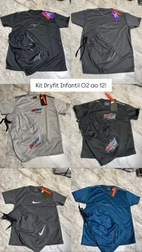 kit dry fit infantil de 2 a 12 anos atacado e varejo