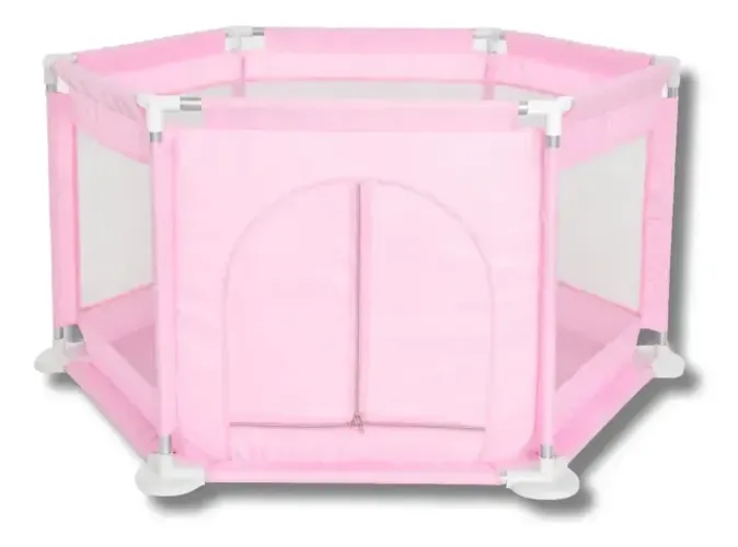 Cercadinho Bebê Chiqueirinho Infantil Cercado Portátil Rosa Rosa