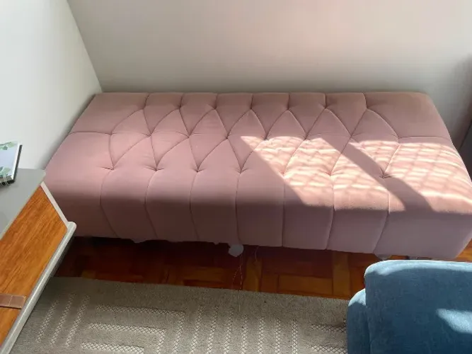 Pufe / Recamier Rosa Elegante 1,10m x 60cm Usado