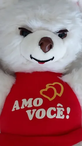 Urso de Pelúcia Vintage Amo Você - Anos 90 - 60 cm ?