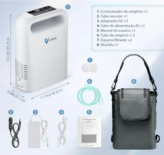Concentrador de Oxigênio VARON NT-02 - Novo na caixa