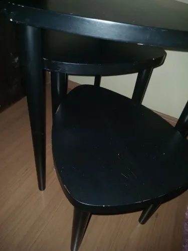 Conjunto de Mesas Laterais Ninho Trigêmeas Tok&Stok (3 Peças) - Preta