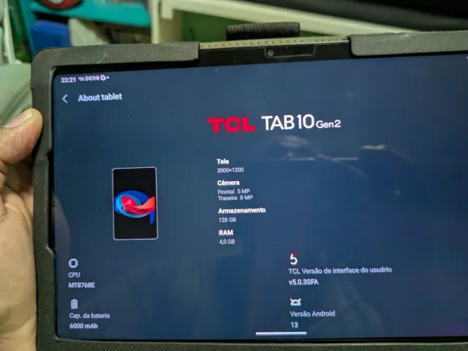 Tablet TCL Tab 10 Gen2 4gb de RAM 128Gb 10.36'