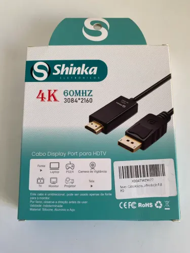 Cabo Display Port para HDMi