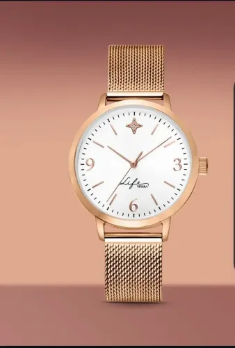 Relógio feminino dourado  life ViVARA 