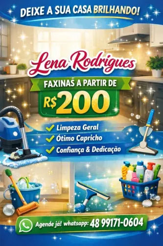 Trabalho com faxina.