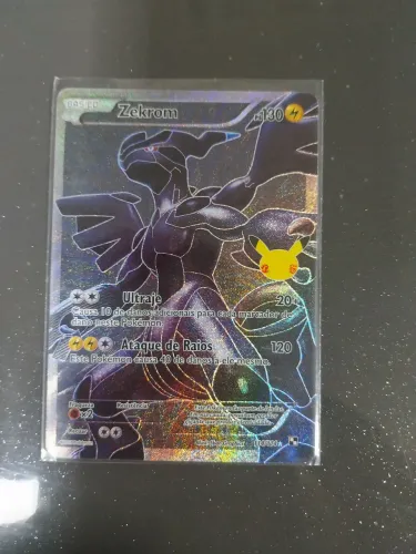 Zekrom 25 anos - carta pokemon