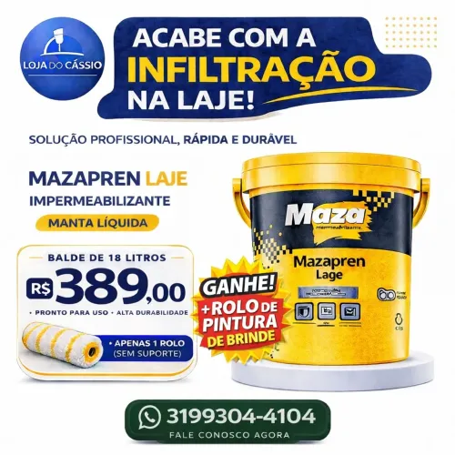 Acabei Com infiltração na Lage - Entrega em BH e Região 