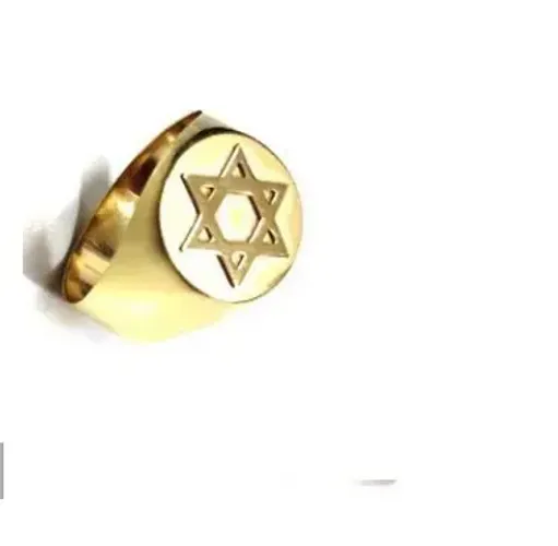 Anel Estrela de Davi Ouro 18 Kilates Peso 8 Gramas 16 mm                                  