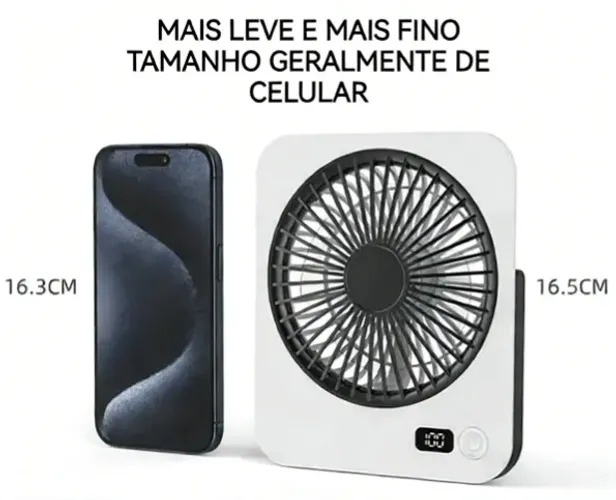 Ventilador Pessoal M7 Portátil Compacto E Silencioso Branco
