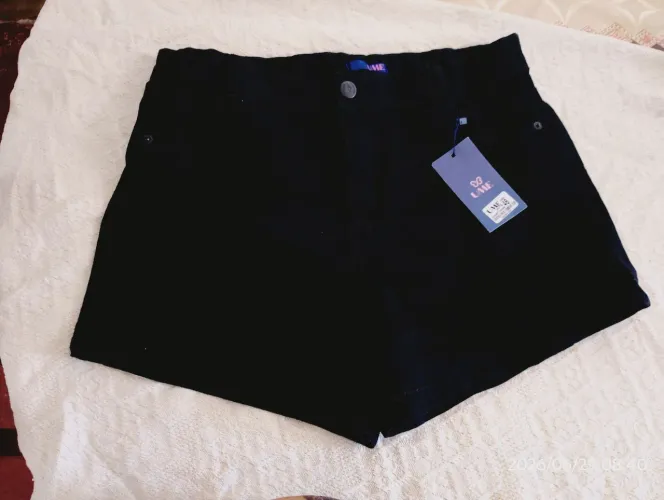 Short Jeans preto com Lycra 46 - novo