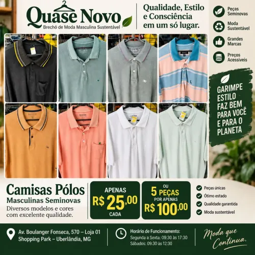 Camisas Pólos Masculinas Seminovas Selecionadas XGG