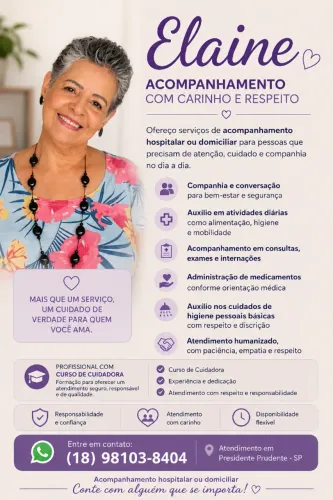 Acompanhante Hospitalar ou Domiciliar