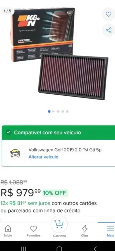 FILTRO K&N ORIGINAL 