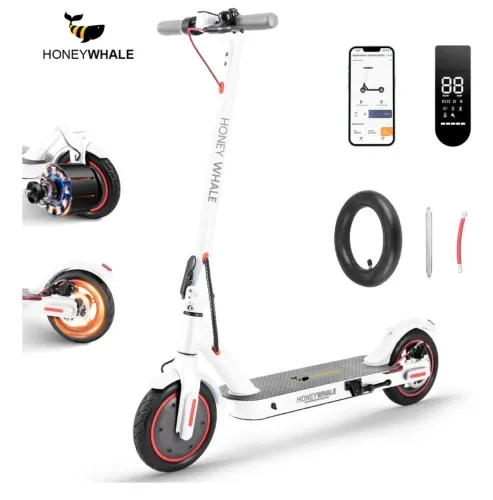 Patinete Elétrico Honeywhale M2 Pro 500W | Até 32 km/h | App Bluetooth | branca