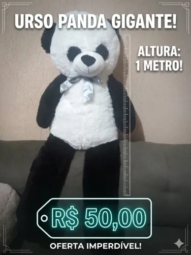 urso panda 1 metro
