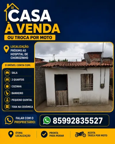 Casa á vendo ou negocia.