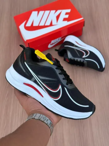 Tênis Nike Air Zoom Pegasus Black & Crimson | Velocidade de Elite<br>