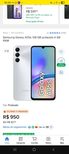 Celular com caixa e nota , vender logo