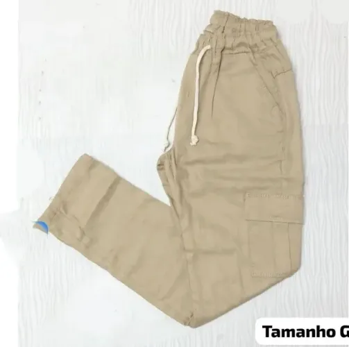 Calça Cargo Caqui Tam G