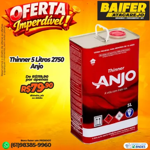 Thinner 5 Litros 2750 Anjo