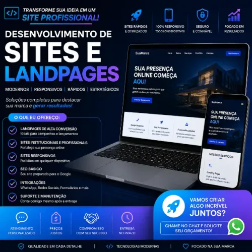 Sites e Landing Pages Profissionais a partir de 69,90