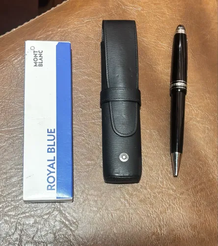 Montblanc Meisterstück Diamond + Porta-Canetas em Couro + Refil (Originais)