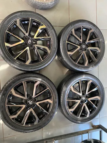 Rodas 18 Corolla,polo,virtus,nivus,Tcross,Fox,golf 5/100 + Pneus 