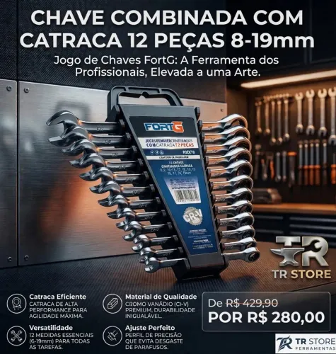 Jogo de Chaves Combinadas com Catraca