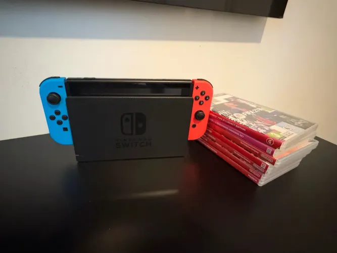 Nintendo switch,varios jogos,consoles e cabos