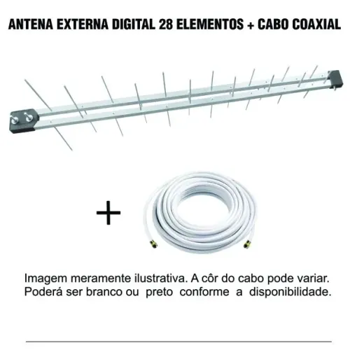 Antena terrestre digital loval 28 elementos 