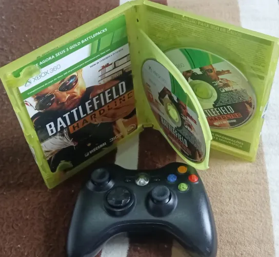 Controle e jogo original do Xbox 360