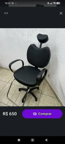 Cadeira de cabeleireiro semi nova