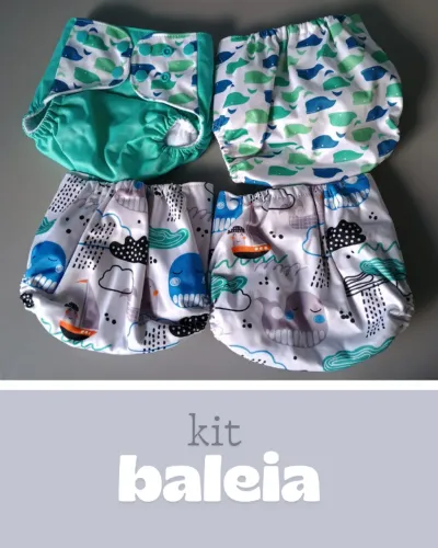 Mini Kit de Fraldas Ecológicas Happy Flute - Excelente Estado