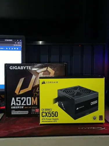A520m a pro + cx550 corsair (novo)