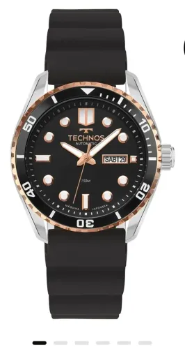 Relógio Masculino Technos Automático Pulseira Silicone Preto 8205PB/2P