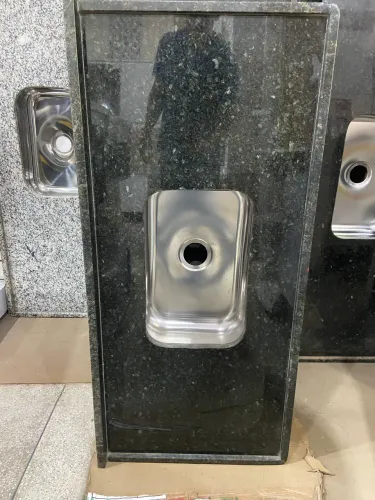 Pia Granito Verde Ubatuba 120x55 c/ Cuba Inox Inclusa