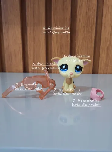 Littlest Pet Shop Original Greyhound Cachorro #2041 LPS Brinquedo Colecionavel