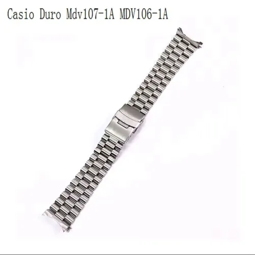 Pulseira Aço Inox 22mm para Casio Duro Mdv106 Mdv107